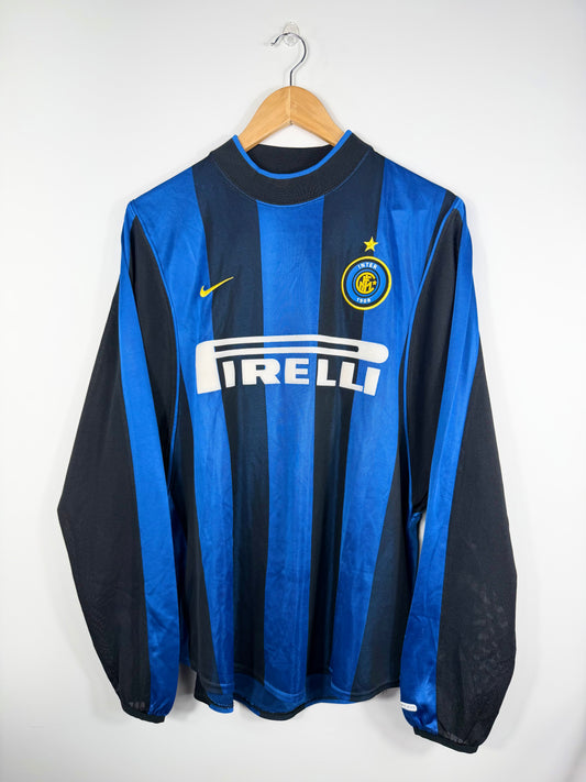 Maillot Manche Longue Domicile Inter Milan Ronaldo R9 saison 2000/2001