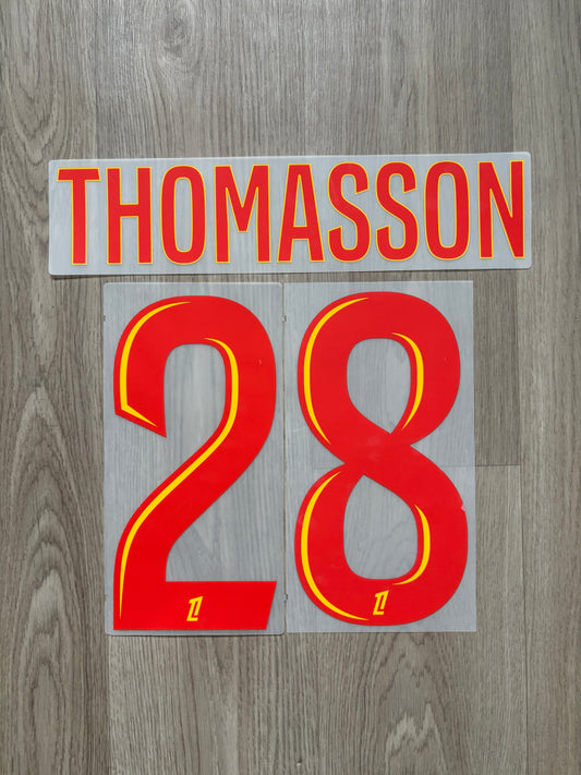 Flocage Officiel RC Lens Thomasson Home 2025/2026