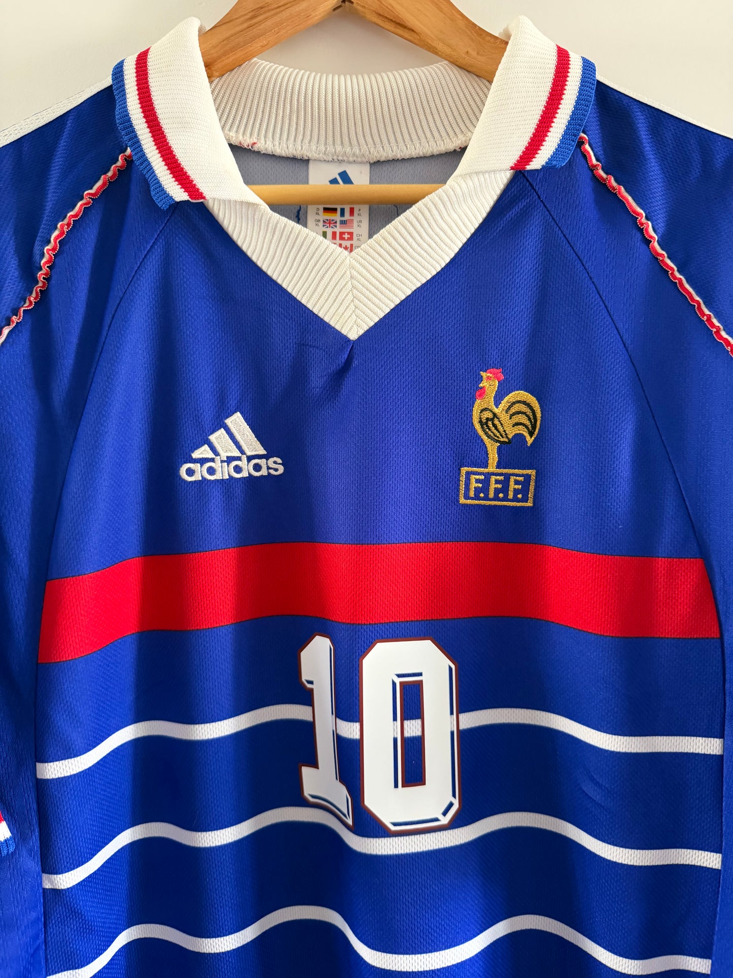 Maillot Domicile Équipe de France FFF Zidane saison 1998