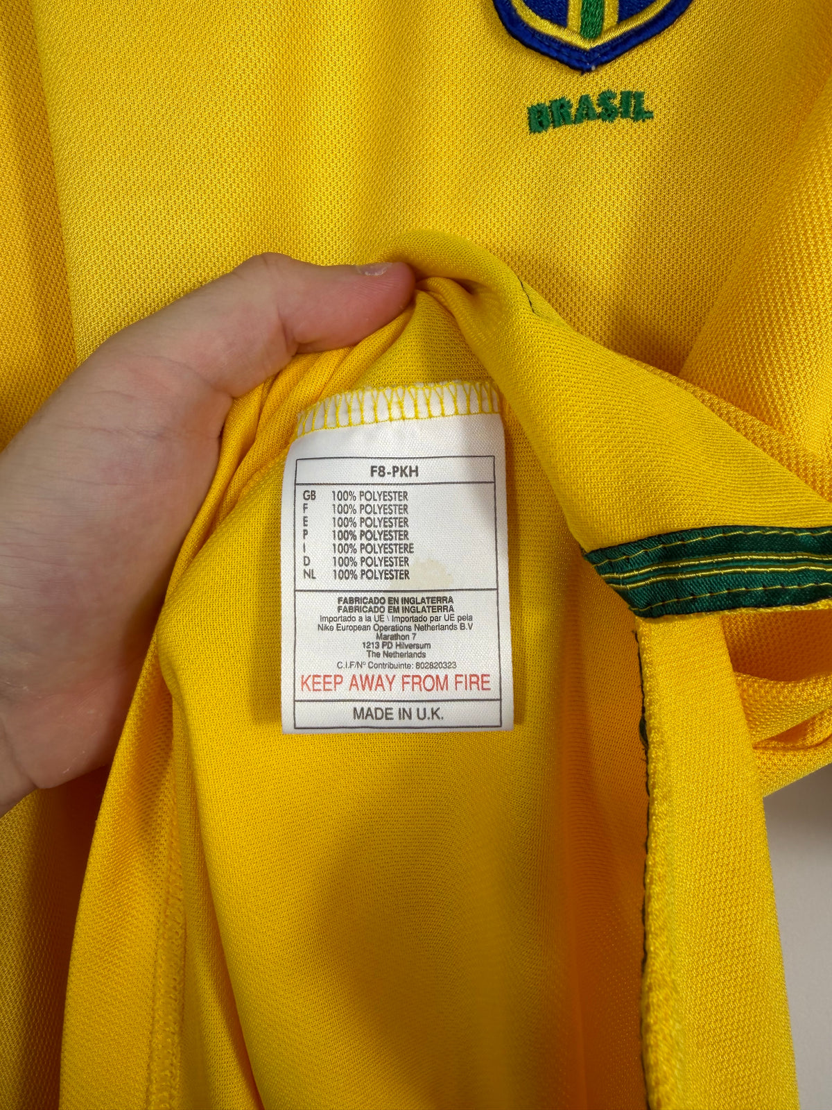 Maillot Domicile Brésil Ronaldo R9 saison 1998