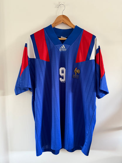 Maillot Domicile Équipe de France FFF Papin saison 1992