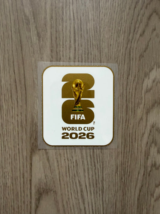 Patch Coupe du monde World Cup 2026 Blanc et Doré (Reproduction)