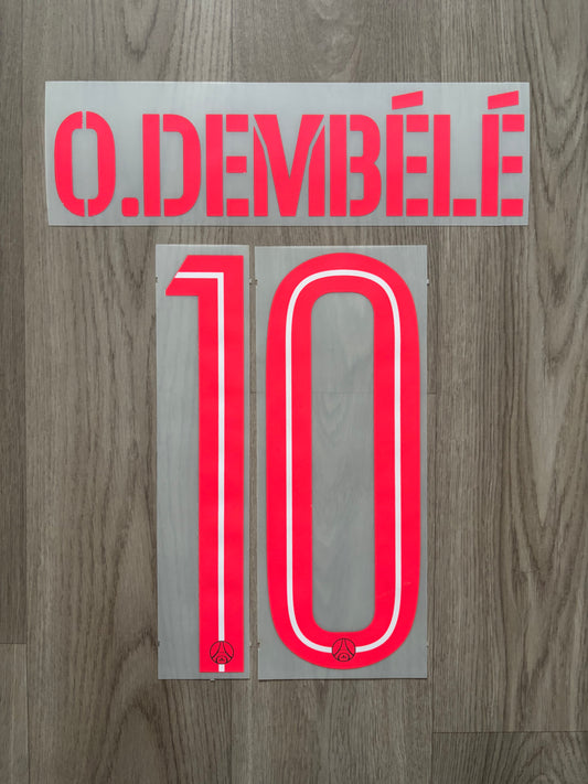 Flocage Officiel PSG Paris Saint Germain Dembélé Fourth 2025/2026