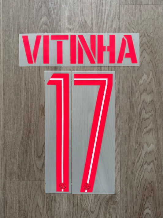 Flocage Officiel PSG Paris Saint Germain Vitinha Fourth 2025/2026