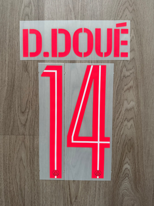Flocage Officiel PSG Paris Saint Germain Doué Fourth 2025/2026