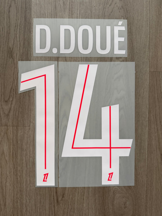 Flocage Officiel PSG Paris Saint Germain Doué Fourth Ligue 1 2025/2026