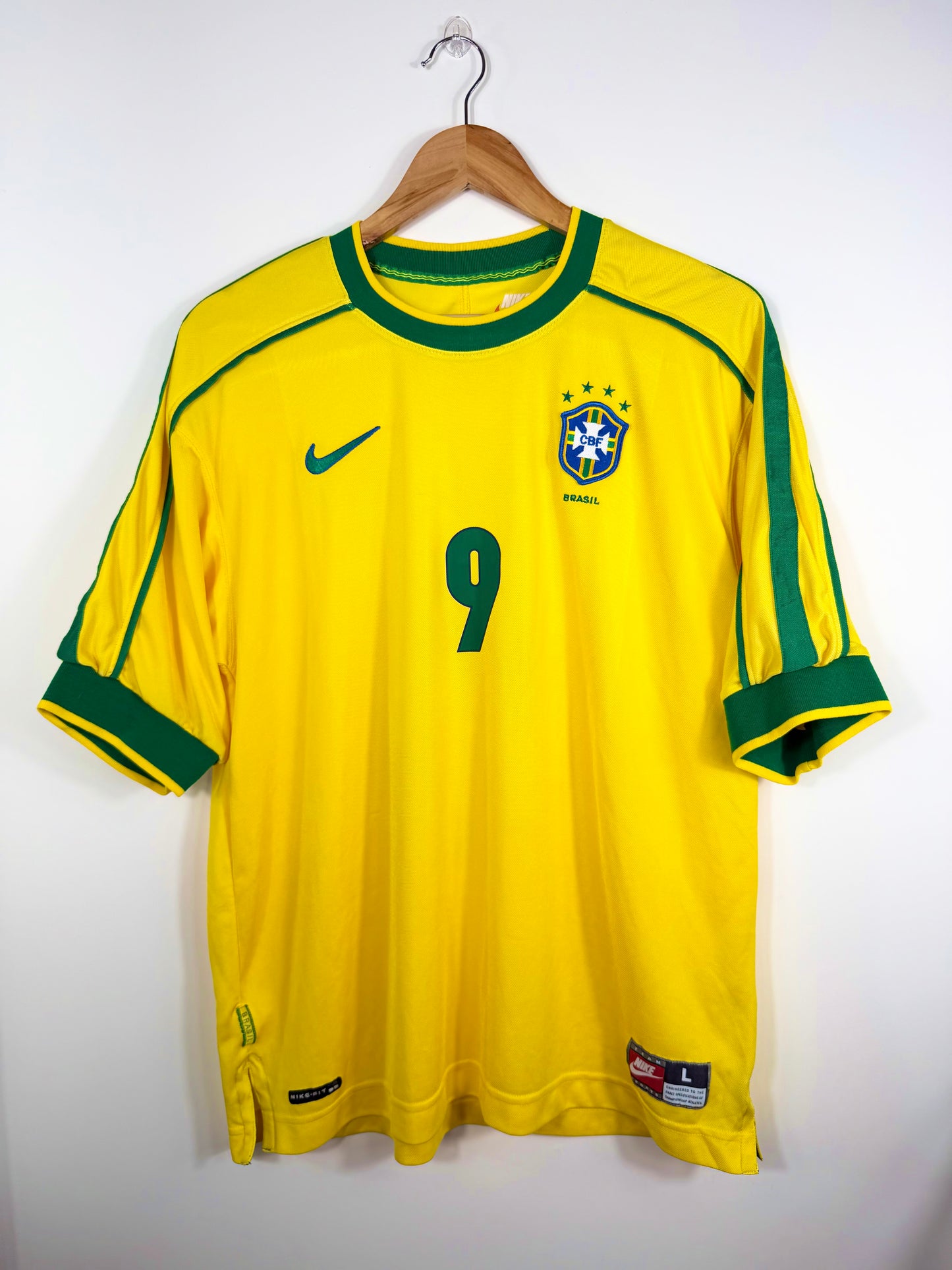 Maillot Domicile Brésil Ronaldo R9 saison 1998