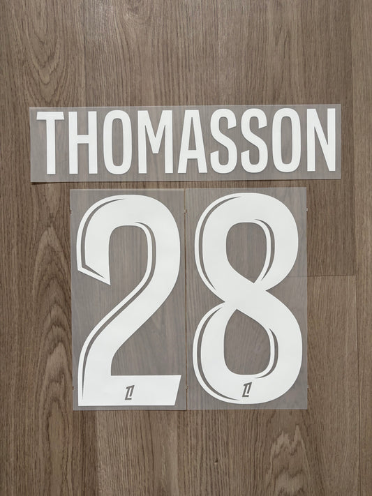 Flocage Officiel RC Lens Thomasson Away 2025/2026