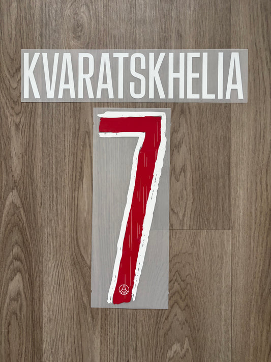 Flocage Officiel PSG Paris Saint Germain Kvaratskhelia Home 2024/2025