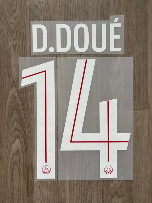 Flocage Officiel PSG Paris Saint Germain Doué Home 2025/2026