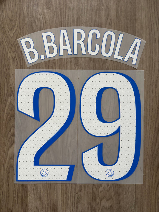 Flocage Officiel PSG Paris Saint Germain Barcola Third 2025/2026