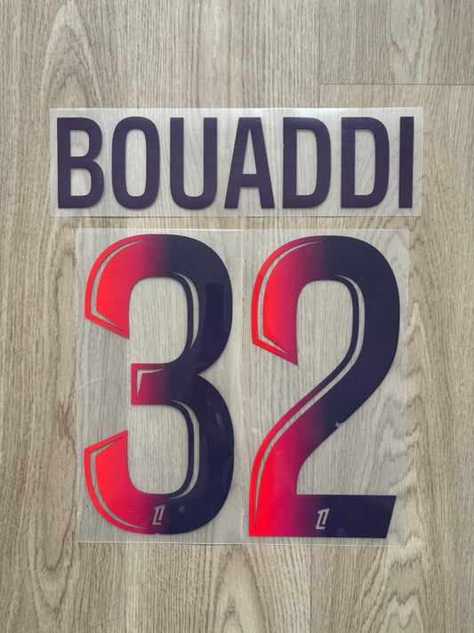 Flocage Officiel Lille OSC Bouaddi Away 2025/2026