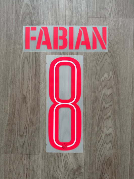 Flocage Officiel PSG Paris Saint Germain Fabian Fourth 2025/2026