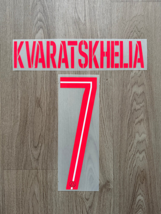Flocage Officiel PSG Paris Saint Germain Kvaratskhelia Fourth 2025/2026