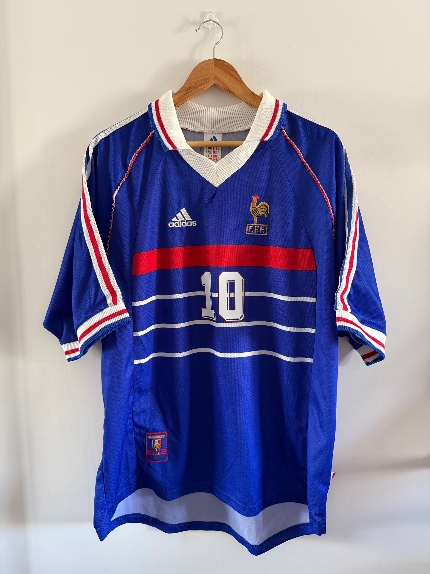 Maillot Domicile Équipe de France FFF Zidane saison 1998