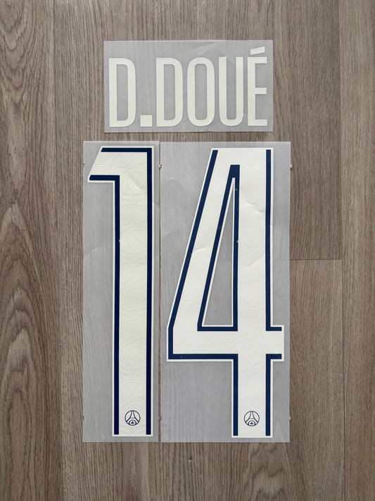 Flocage Officiel PSG Paris Saint Germain Doué Fourth 2024/2025