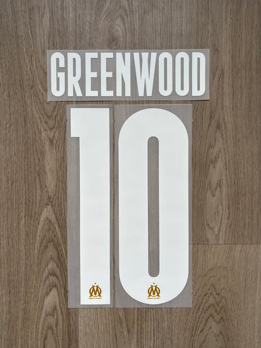 Flocage Officiel OM Olympique de Marseille Greenwood Away/Third Ligue des Champions 2025/2026