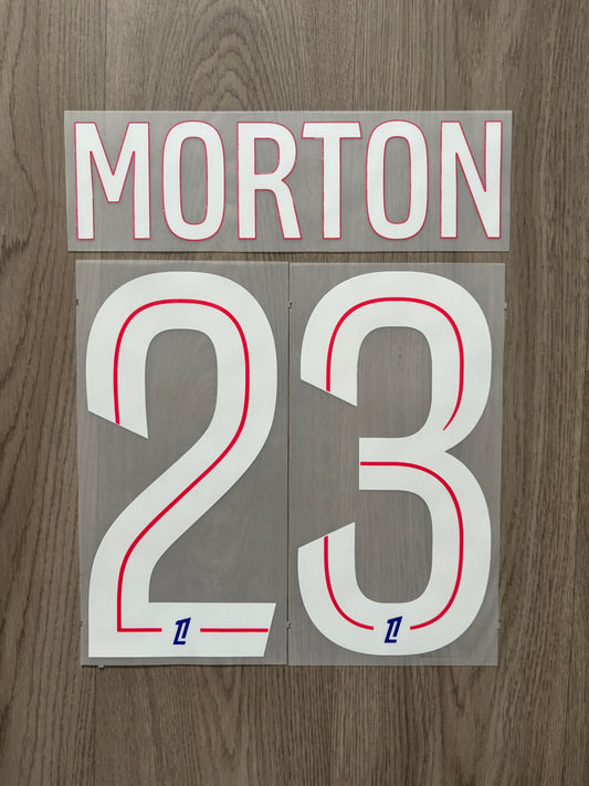 Flocage Officiel OL Olympique Lyonnais Morton Away 2025/2026