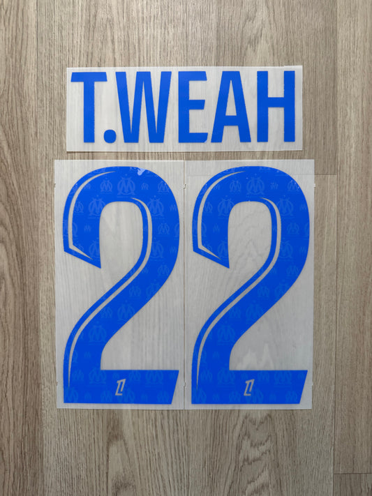 Flocage Officiel OM Olympique de Marseille T.Weah Fourth 2025/2026
