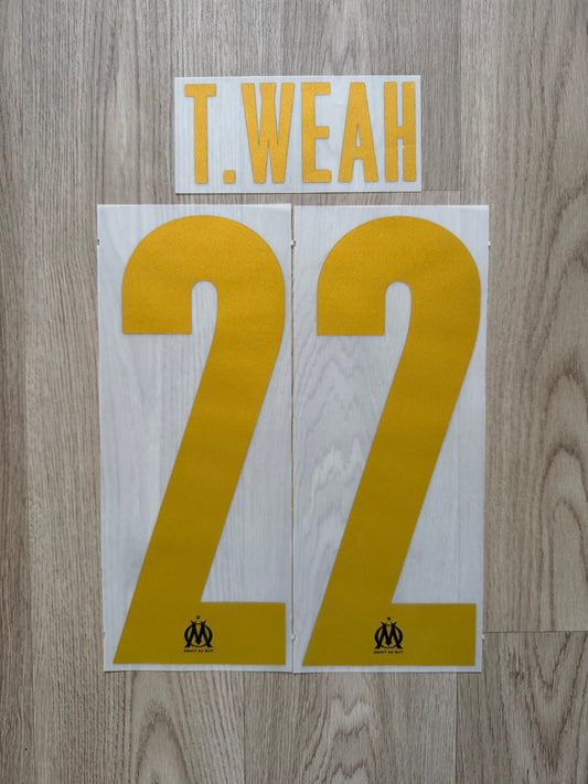 Flocage Officiel OM Olympique de Marseille T.Weah Home Ligue des Champions 2025/2026